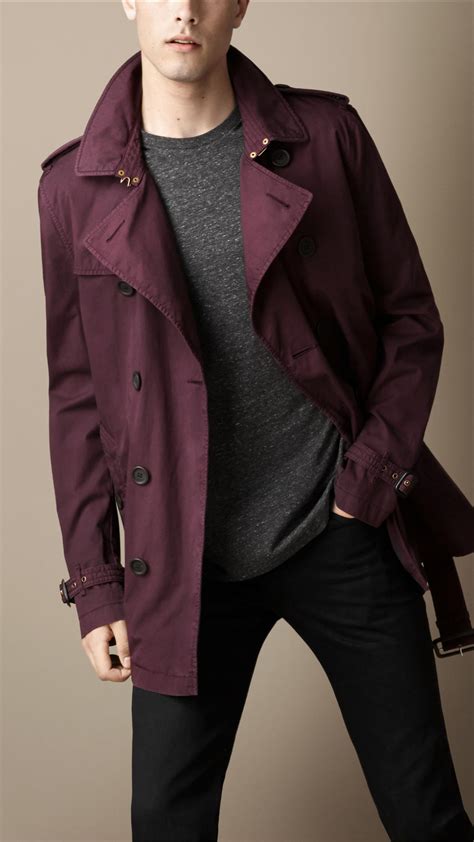 burberry burgundy trench coat men|burberry trench coat men price.